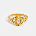 Nora | Gold-Plated Ring with Line Curve