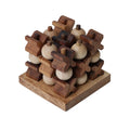 NOUGHTS & CROSSES | 10cm | 3D | Solid Wood