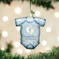 Old World Christmas - Blue baby onesie