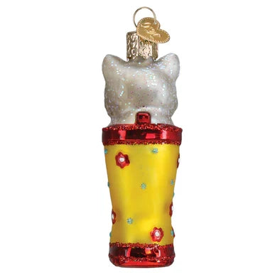 Old World Christmas - Kitten in Rain Boot