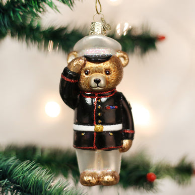 Old World Christmas - Navy Bear-1