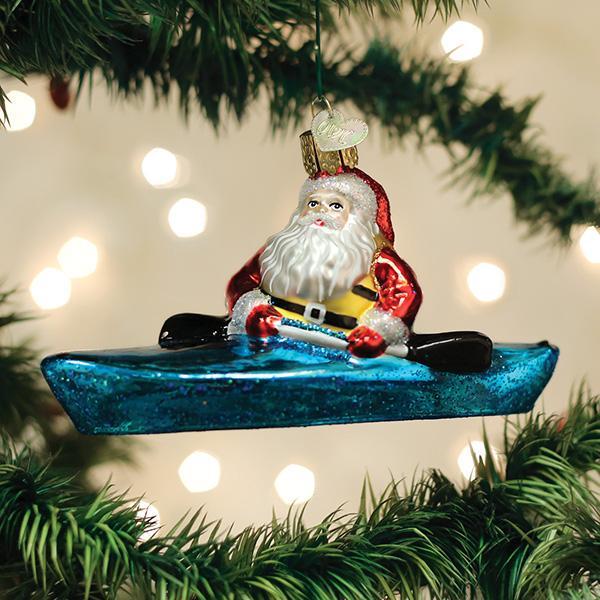 Old World Christmas - Santa in a kayak