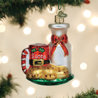 Old World Christmas - Santa's Milk & Cookies