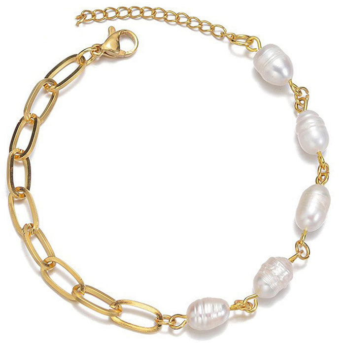 Olivia | Brilliant Pearls Bracelet with Heart