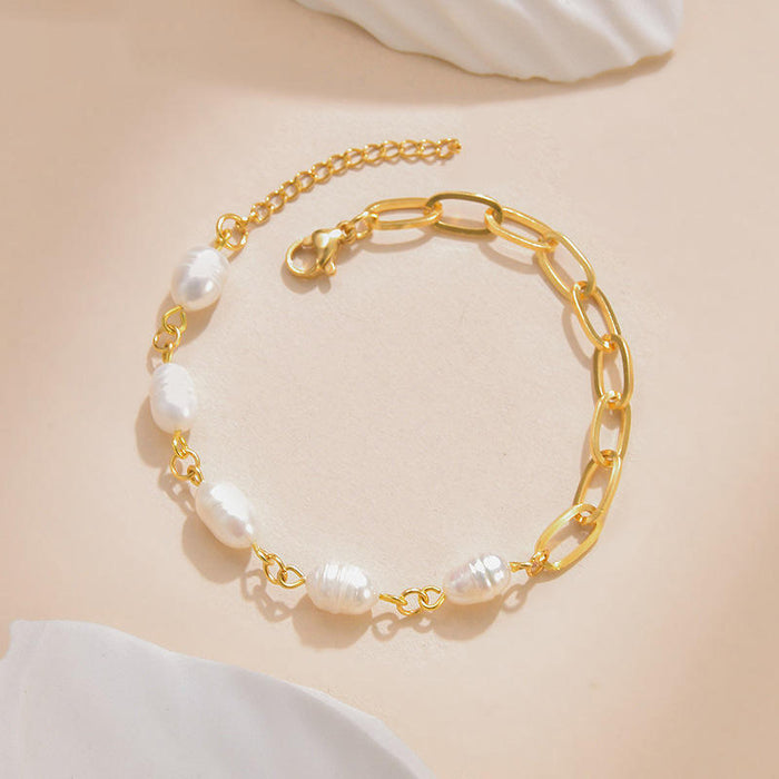 Olivia | Brilliant Pearls Bracelet with Heart