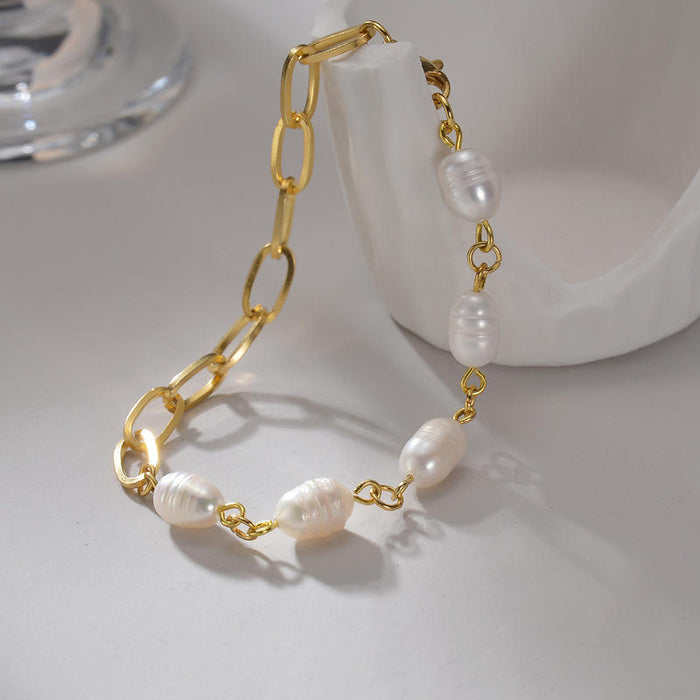 Olivia | Brilliant Pearls Bracelet with Heart