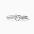 Olivia | Heart Infinity Silver Knot Ring