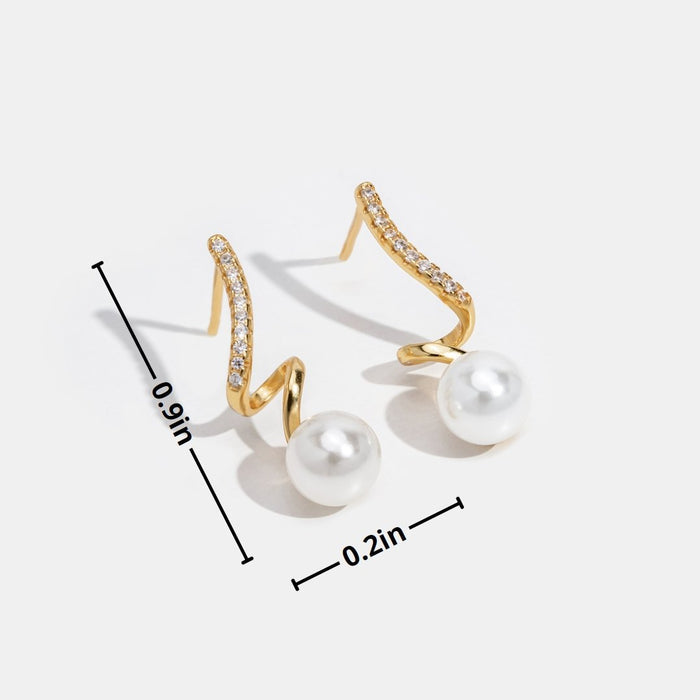 Olivia | Silver Earrings with Clear Drop Structure