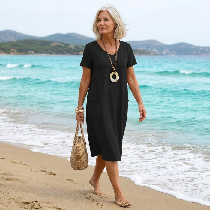 Oriane | Casual Drape Flowing Maxi Dress