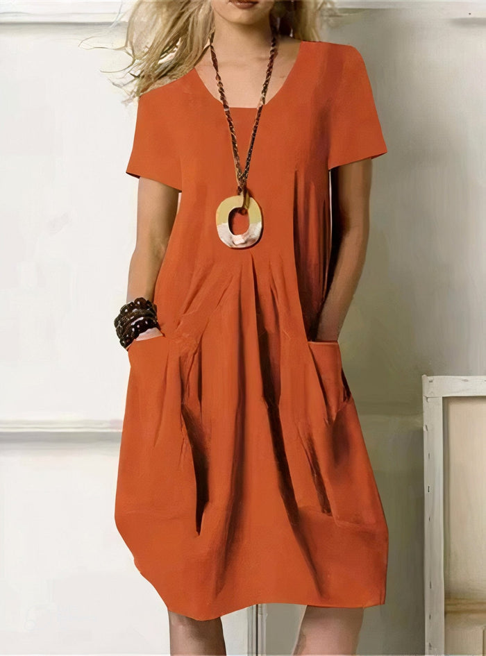 Oriane | Casual Drape Flowing Maxi Dress