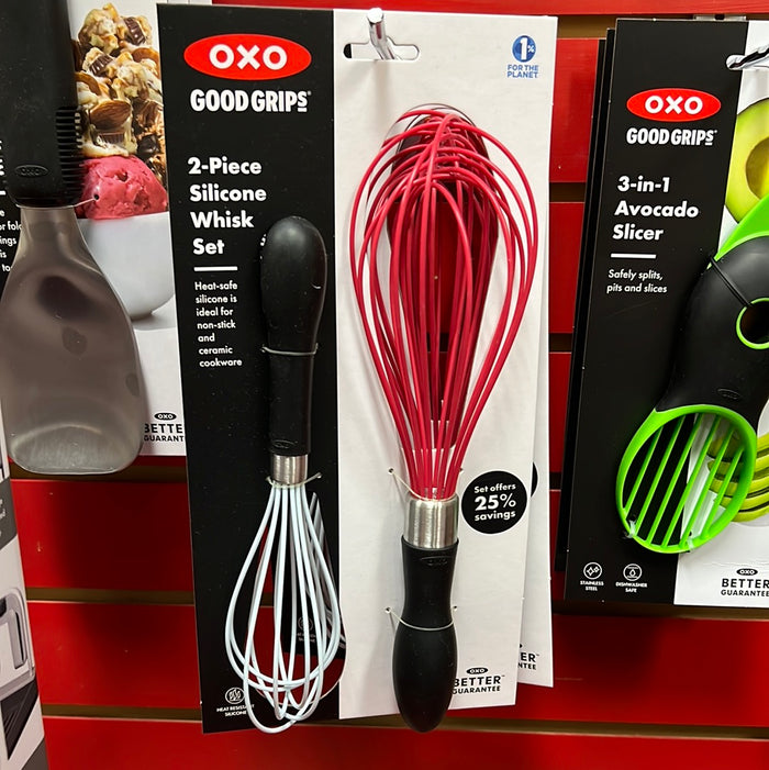 OXO Good Grips | 2 Piece Silicone Whisk Set