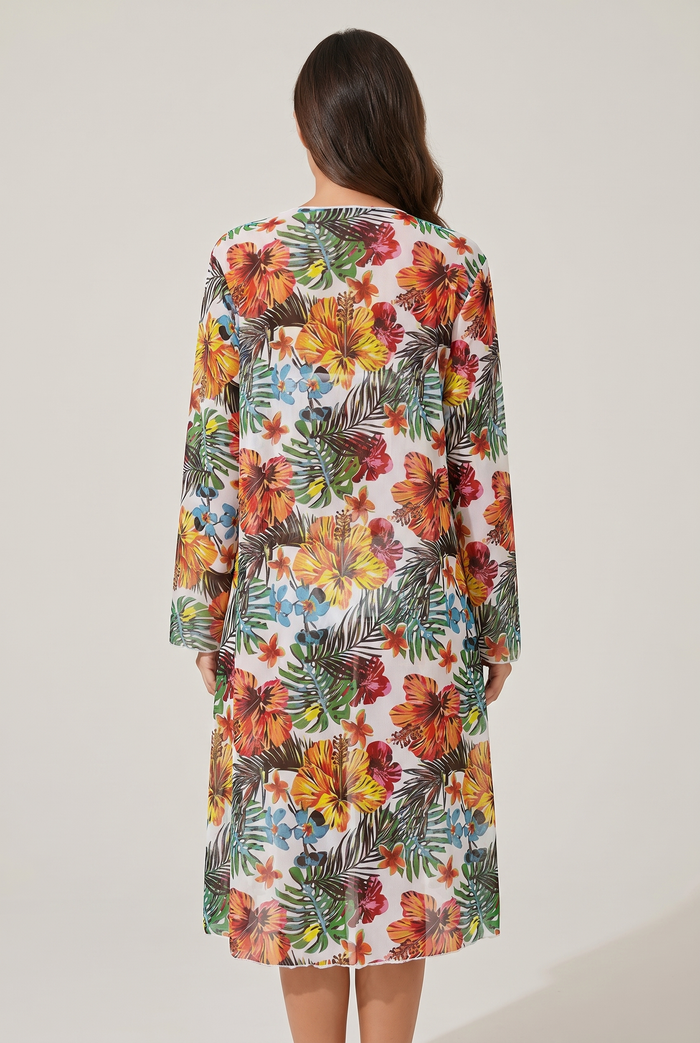 Paloma | 3 Piece with Kimono Floral Bikini