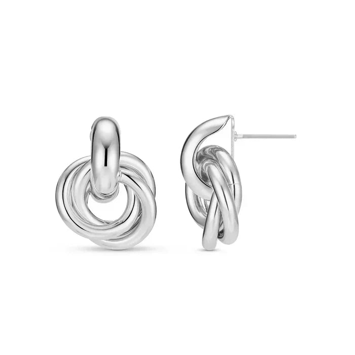 Paloma | Silver Braided Earrings