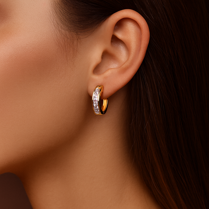 Paolina | Gold-Plated Elegant Crystal Earrings