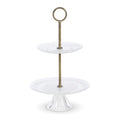 Park Hill Embossed Two Tier Tea Stand