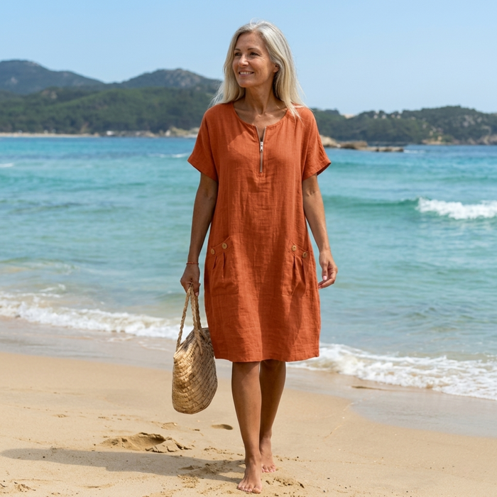 Pascale | With Zip Front Maxi Dress