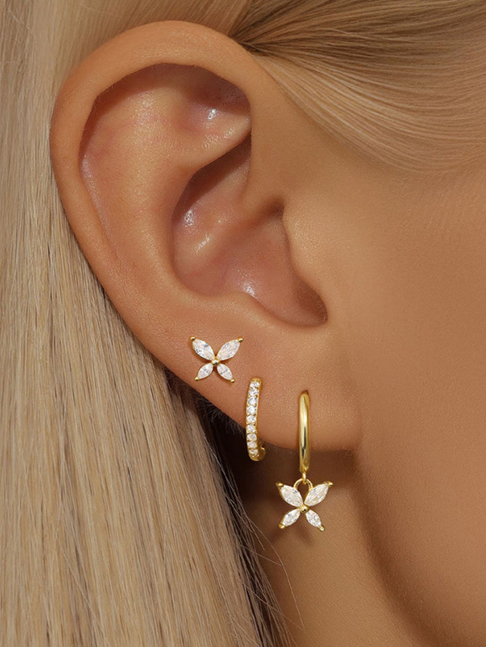 Patricia | Gold-Plated Earrings with Delicate Structure