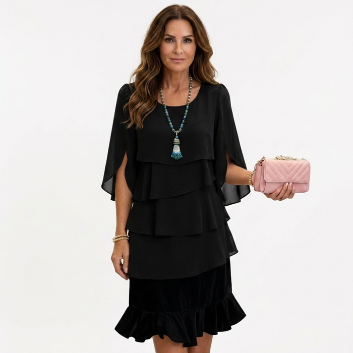 Patricia | Midi Dress with Details Seam