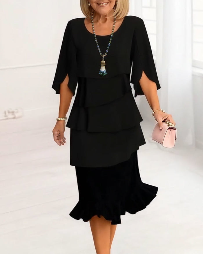 Patricia | Midi Dress with Details Seam