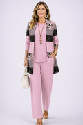 Patricia | Pink Patchwork Print Three-Piece Set