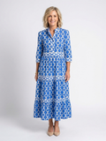 Pauline | Sleeve Three Quarter with Printed Cadenas Midi Dress