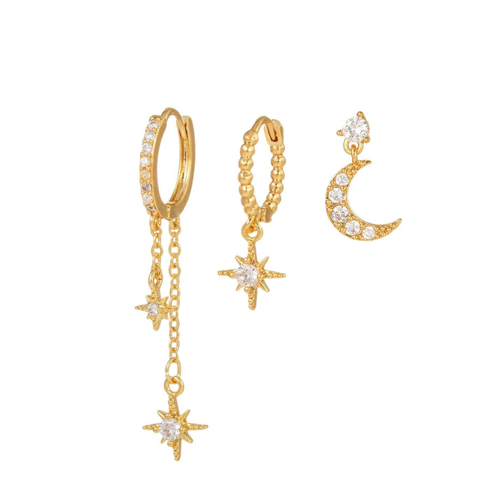 Pavlína | Gold-Plated Modern Look Delicate Earrings