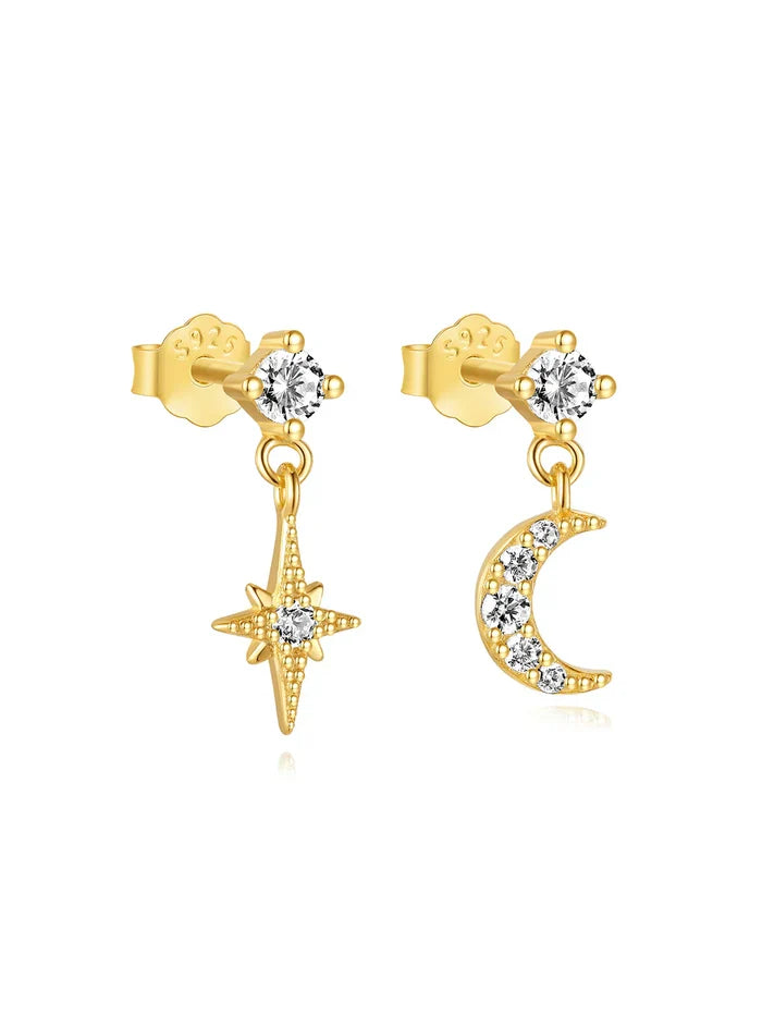Pavlína | Gold-Plated Modern Look Delicate Earrings