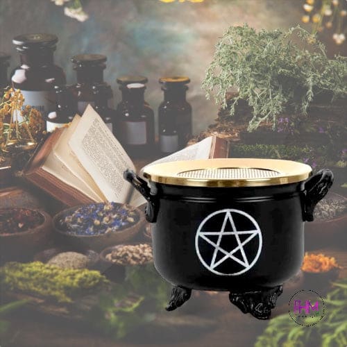 Pentagram Cauldron Incense Burner