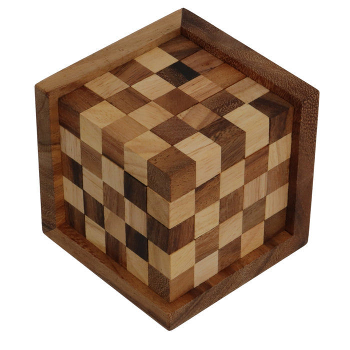 PENTOMINO CHESS CUBE | 8 cm | Solid Wood | 25 Pieces