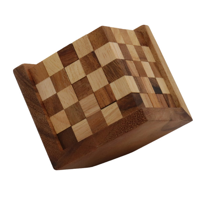 PENTOMINO CHESS CUBE | 8 cm | Solid Wood | 25 Pieces