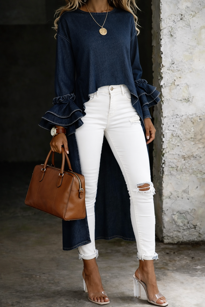 Peppi - Relaxed Denim Blouse
