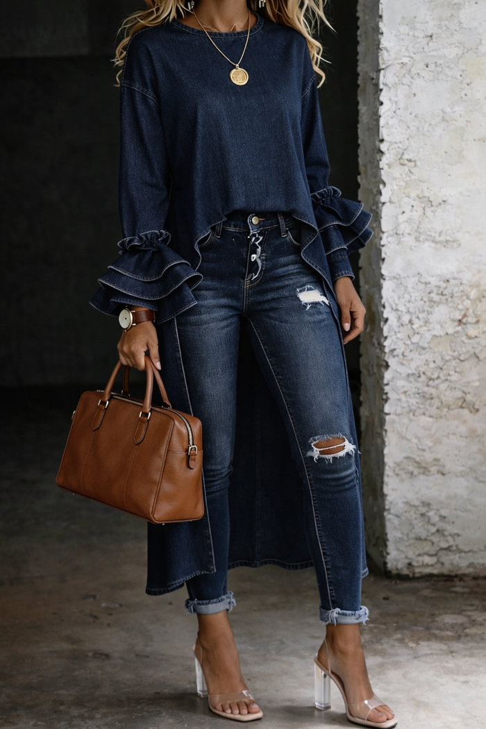 Peppi - Relaxed Denim Blouse