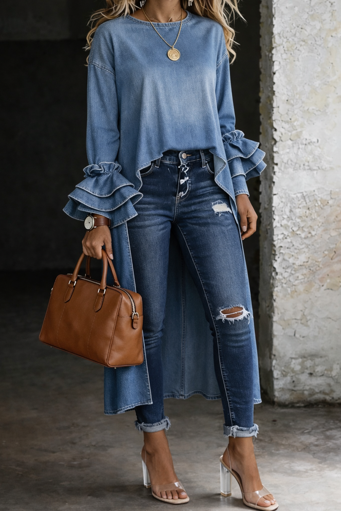 Peppi - Relaxed Denim Blouse