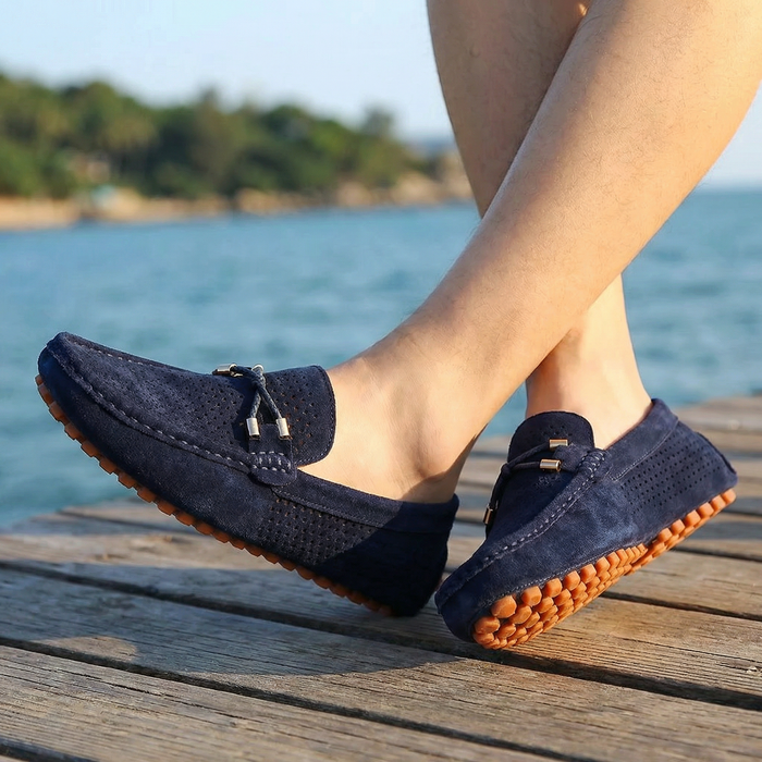 Perforated Leather Loafers