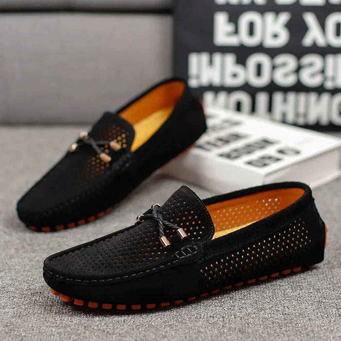 Perforated Leather Loafers