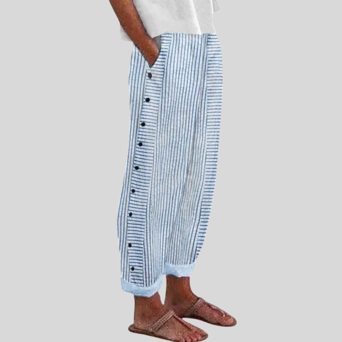 Pihla - Wide-Leg Travel Trousers