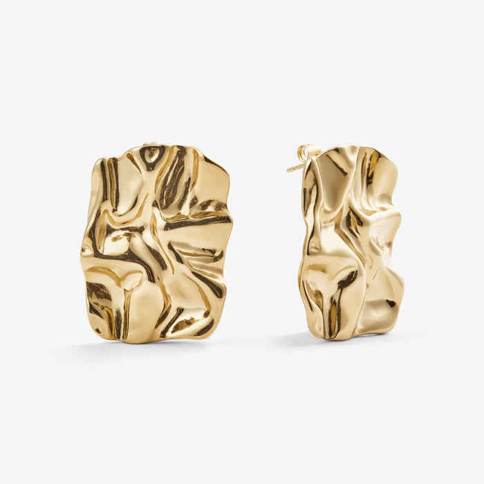 Pinja | Gold-Plated Wavy Earrings