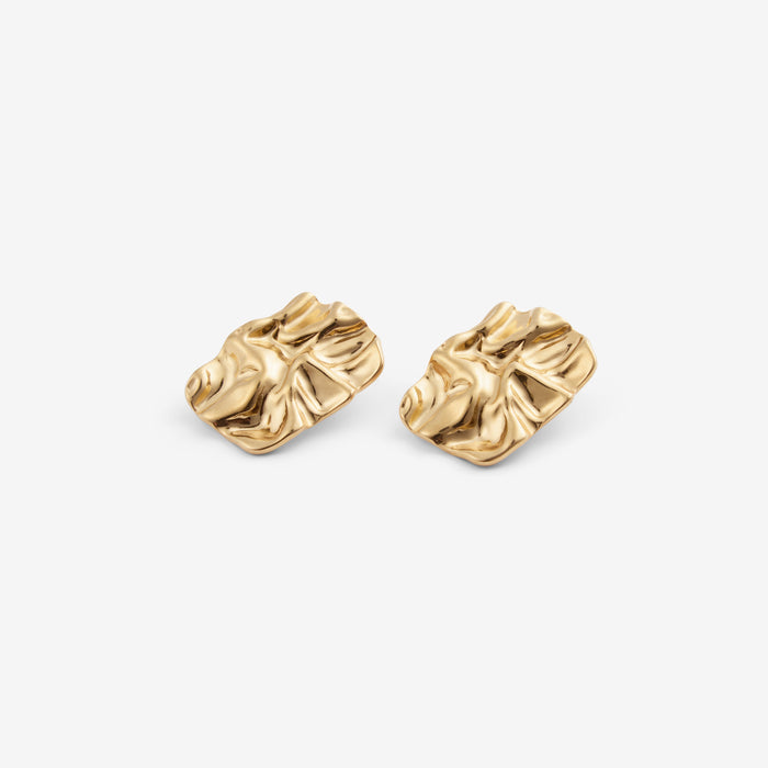 Pinja | Gold-Plated Wavy Earrings