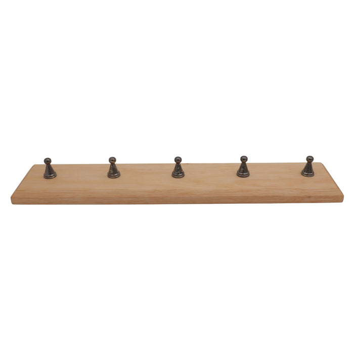 RACK | 47 x 19 cm | Solid Wood with Metal Pawns | For Keys or Medals