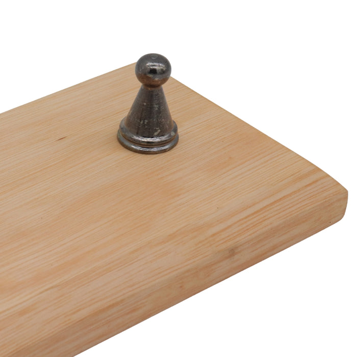 RACK | 47 x 19 cm | Solid Wood with Metal Pawns | For Keys or Medals