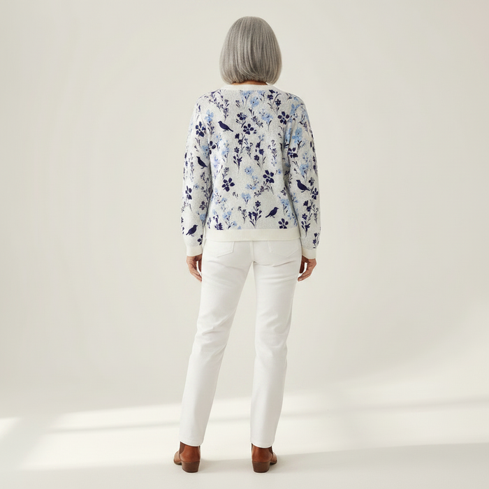 Rauha - Blue Bird & Bloom Cardigan
