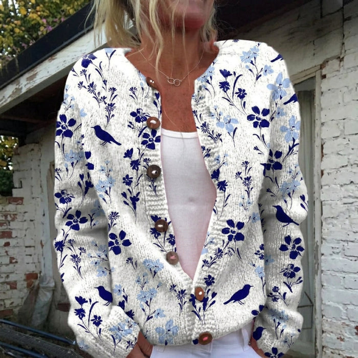 Rauha - Blue Bird & Bloom Cardigan