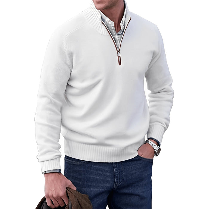 Ribbed Quarter-Zip Jumper