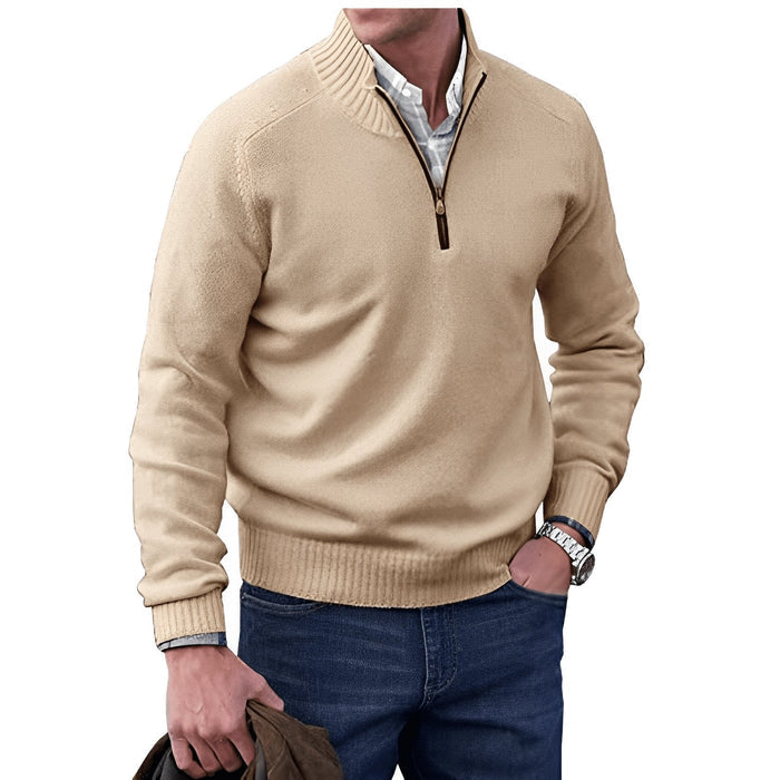 Ribbed Quarter-Zip Jumper