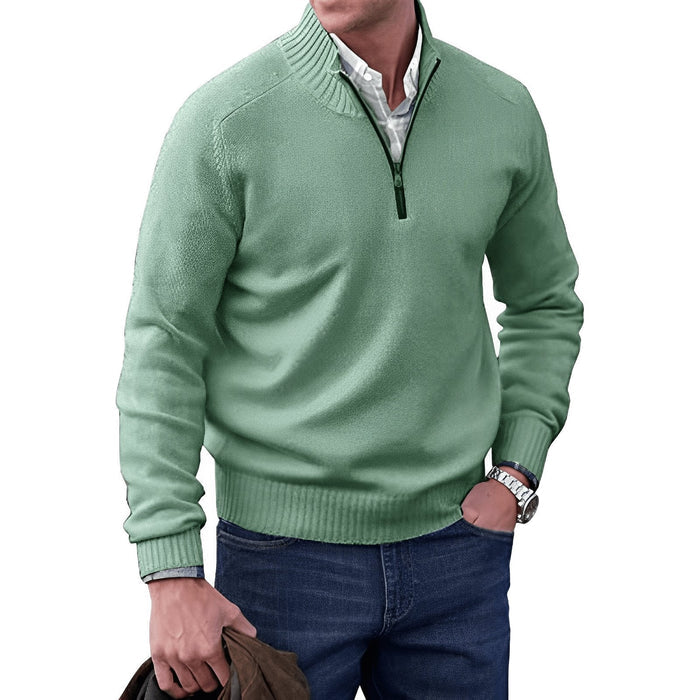 Ribbed Quarter-Zip Jumper