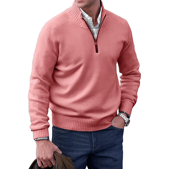 Ribbed Quarter-Zip Jumper