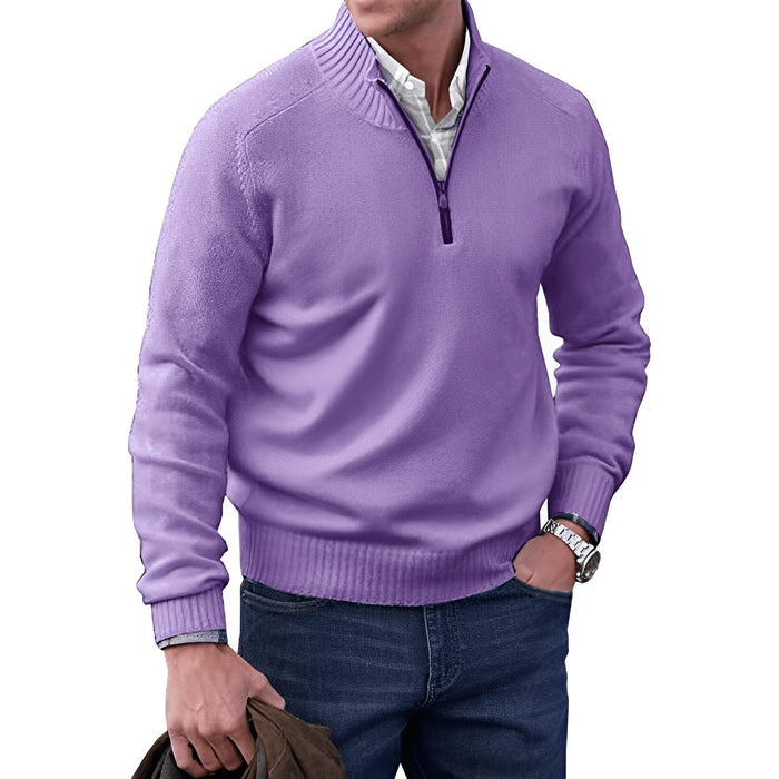 Ribbed Quarter-Zip Jumper