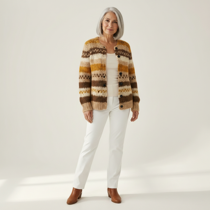 Riitta - Warm Stripe Cardigan