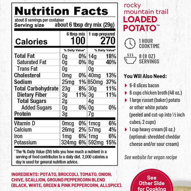 Rocky Mountain Trail Loaded Potato Soup Mix