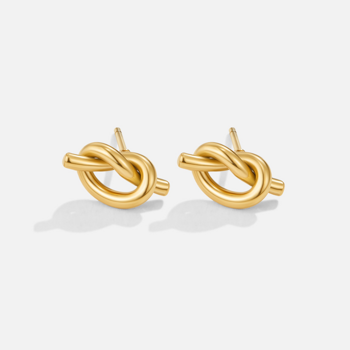 Romana | Gold-Plated Braided Shape Earrings